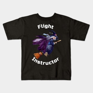 Witch Flight Instructor Kids T-Shirt